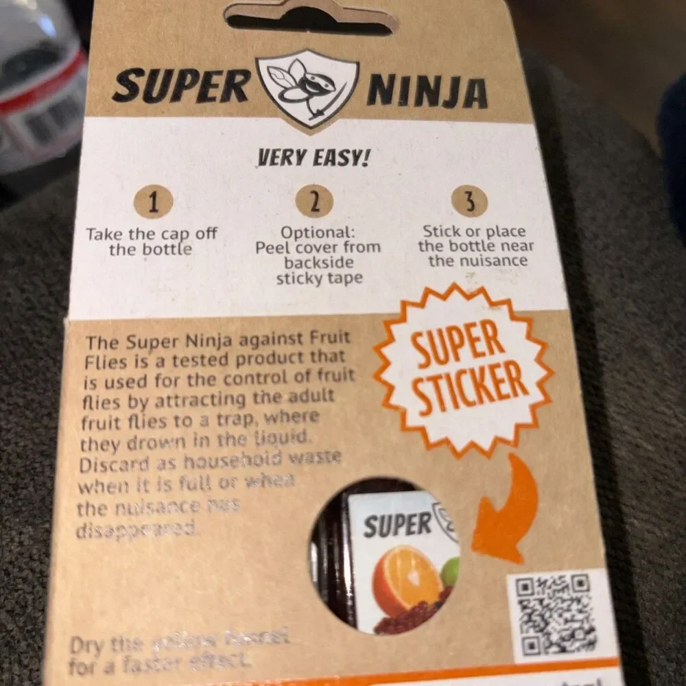 2 Bottles Super Ninja Fruit Fly Trap Highly Effective Ecological Fruit Fly Traps